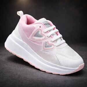 Women Sneakers, Pink Sneakers for Women, Platform Sneakers, Casual Shoes for Women, Stylish Women Footwear