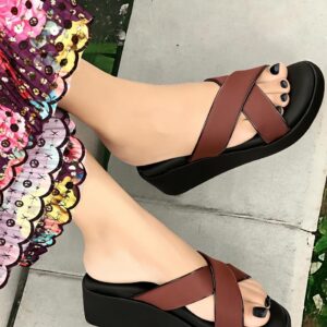 Women’s Cross Strap Platform Sandals